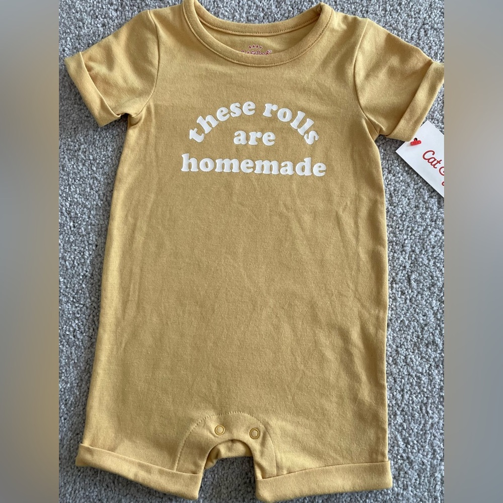 Cat & Jack Yellow Baby Romper
